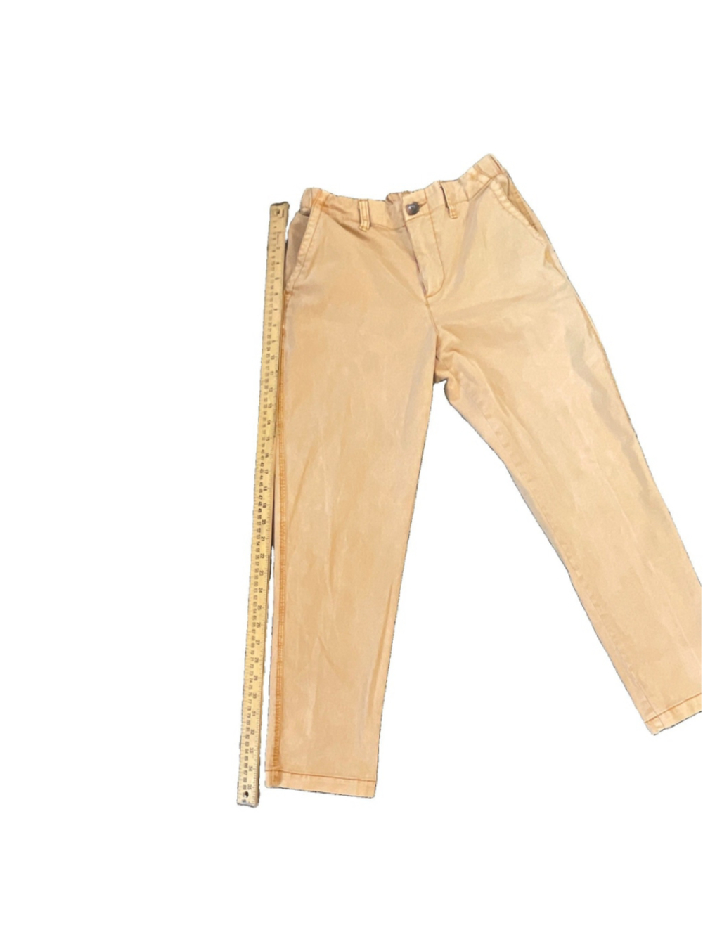Old Navy Men’s Beige Chino Pants S Regular Cotton Stretch Pockets Flat Front - Picture 6 of 10